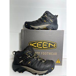 NEW KEEN Lansing Mid Waterproof Boot Men's Sizes 13 Black Work Boots